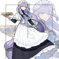 This is a pixiv picture whose title is 【メイド週間】教導の騎士フルルドリス.