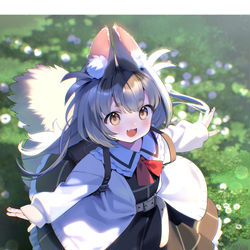 This is a pixiv picture whose title is シロツメクサの野に.