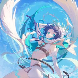This is a pixiv picture whose title is 風.
