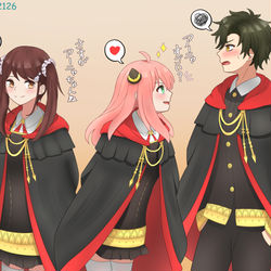 This is a pixiv picture whose title is 何だかんだでインペリアルスカラーになってそうな三人組.