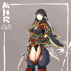 This is a pixiv picture whose title is MHR・偽姉様ライフ.