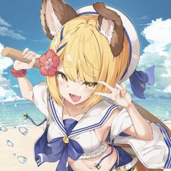 This is a pixiv picture whose title is 水着ヴァジラ.
