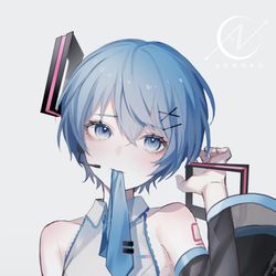This is a pixiv picture whose title is ショートミクちゃん.