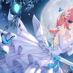 This is a pixiv picture whose title is 七月的婚纱.