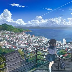 This is a pixiv picture whose title is 夏の1ページ.