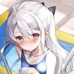 This is a pixiv picture whose title is 「…もう夏が来ますね。」.