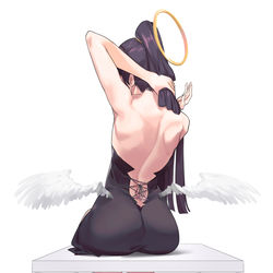 This is a pixiv picture whose title is back view.