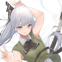 This is a pixiv picture whose title is ポニテ妖夢.