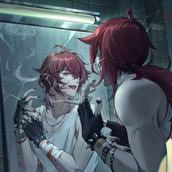 This is a pixiv picture whose title is Diluc.