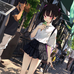 This is a pixiv picture whose title is 休日満喫生足ちゃん.
