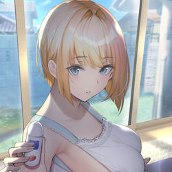 This is a pixiv picture whose title is ホームステイ先の気になる男子に、虫刺されの薬をぬってとお願いし～.