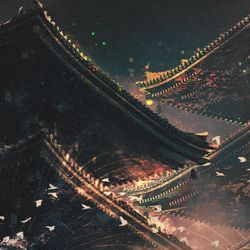 This is a pixiv picture whose title is 花火は神々に火を放つ.