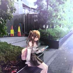 This is a pixiv picture whose title is 「今日は会えないのかな…」.