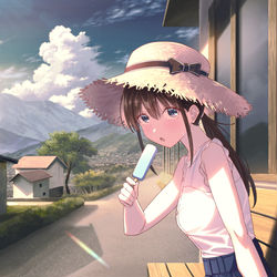 This is a pixiv picture whose title is 夏の日.