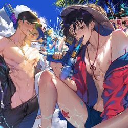 This is a pixiv picture whose title is 😊.