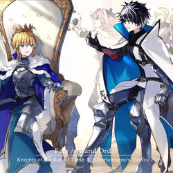 This is a pixiv picture whose title is 【FGO】誉れ高き騎士たちの王様.
