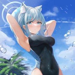 This is a pixiv picture whose title is 水着シロコ.