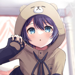 This is a pixiv picture whose title is (くまさん、似合ってるかな…).
