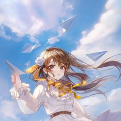 This is a pixiv picture whose title is 💛.