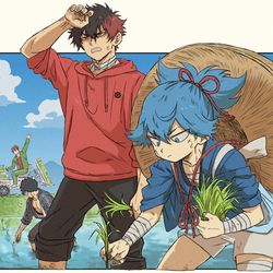This is a pixiv picture whose title is 田植え.