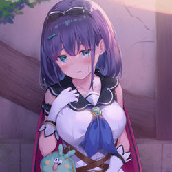 This is a pixiv picture whose title is 敗北寸前ミソラちゃんの必殺技♥.