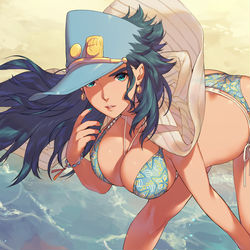 This is a pixiv picture whose title is 【女体化】2022年暑中お見舞い.