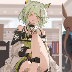 This is a pixiv picture whose title is 【凯尔希】jiojio  办公室play重置.