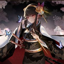 This is a pixiv picture whose title is ヨル・フォージャー (和服）.