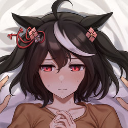 This is a pixiv picture whose title is 湿度の高いキタサンブラック.