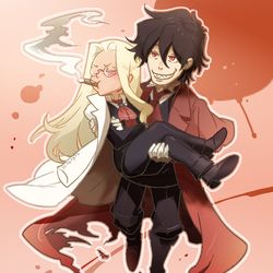 This is a pixiv picture whose title is お姫様だっこ図.