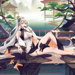 This is a pixiv picture whose title is 古韵醴舫·女帝    臣服于我·女帝.