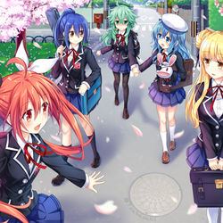 This is a pixiv picture whose title is 来禅高校の新入生たち.