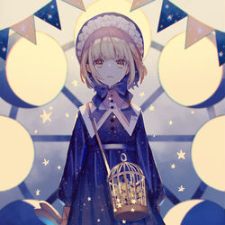 This is a pixiv picture whose title is 虚の月.