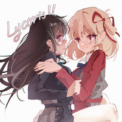 This is a pixiv picture whose title is Lycoris Recoil.