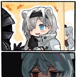 This is a pixiv picture whose title is 😒.