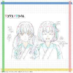 This is a pixiv picture whose title is 原画：第1話⑦.