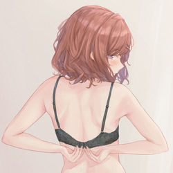 This is a pixiv picture whose title is 黒下着樋口2.
