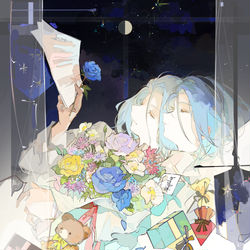 This is a pixiv picture whose title is ☽.