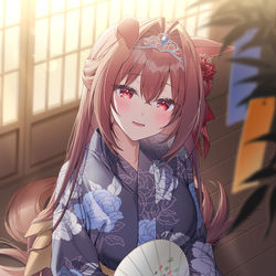 This is a pixiv picture whose title is 浴衣×ダイワスカーレット.