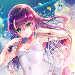 This is a pixiv picture whose title is 夏の海で君と….