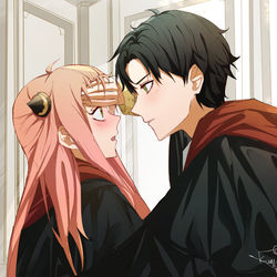 This is a pixiv picture whose title is "are you sick?".