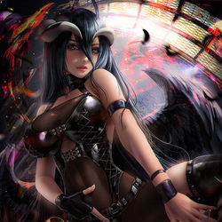 This is a pixiv picture whose title is アルベド / Albedo Fiend Hunter.