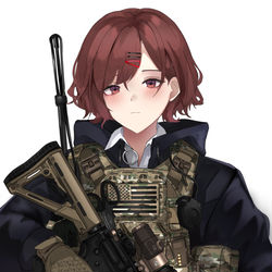 This is a pixiv picture whose title is 樋口円香🔫.
