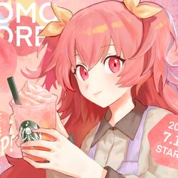 This is a pixiv picture whose title is 桃井MOREフラペチーノ.