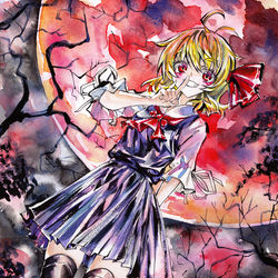 This is a pixiv picture whose title is ルーミア.