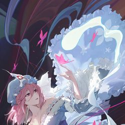 This is a pixiv picture whose title is 81日目,西行寺幽々子.