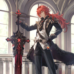 This is a pixiv picture whose title is ディルックさん.