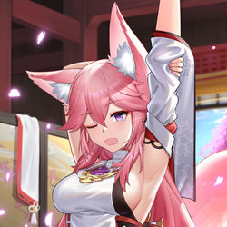 This is a pixiv picture whose title is 八重.