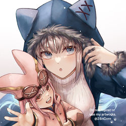This is a pixiv picture whose title is モルガンとハベにゃん.