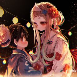 This is a pixiv picture whose title is 夏灯り.